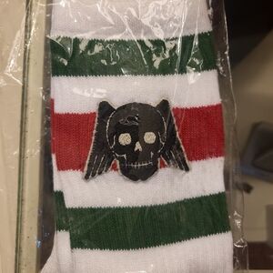 Striped Skull Socks